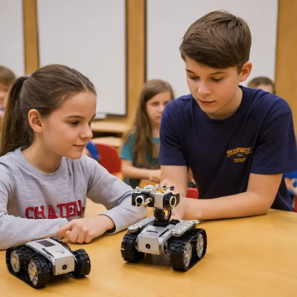 Kids learning robotics